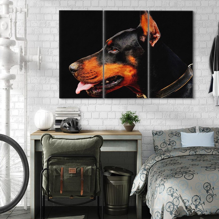 Obraz na płótnie 120x80 - Sztuka psiego uśmiechu - pies, piesek