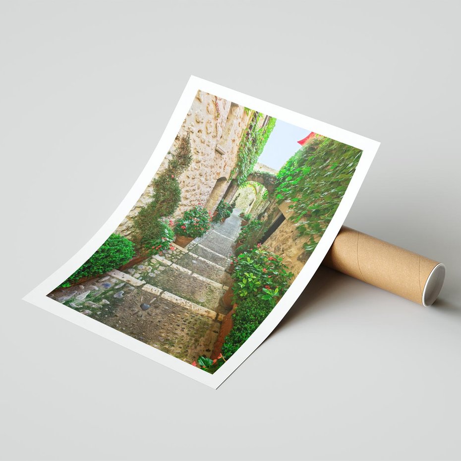 Plakat bez ramy 40x50 - Magiczna podróż w głąb miasta - uliczka, perspektywa