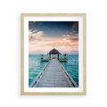 Plakat w ramie 40x50 - Morski Pomost - morze, pomost - rama drewno