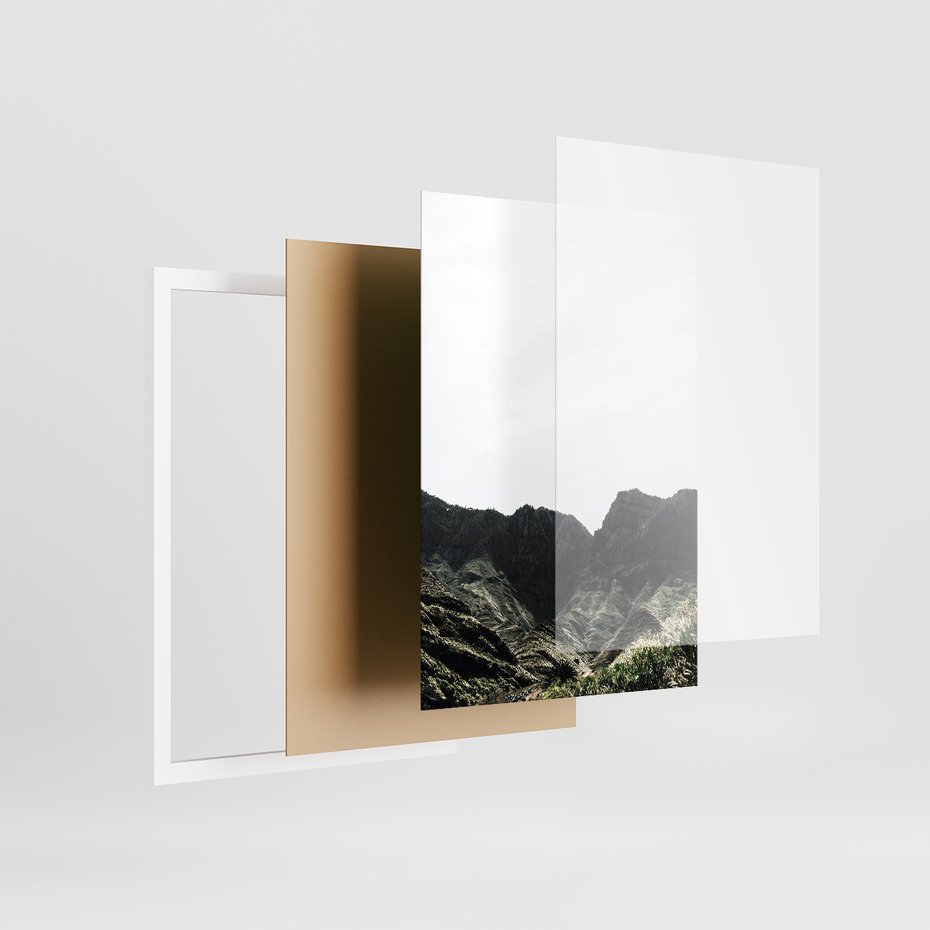 Zestaw obrazy w ramie 40x50 galeria - Pustynia, kaktusy, zieleń, boho - rama biała