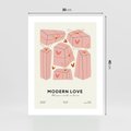 Plakat bez ramy 30x40 - Nowoczesna Miłość - nowoczesna grafika, pastelowe kolory