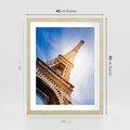 Plakat w ramie 40x50 - Eiffla - ikona Paryża - Eiffla, Paryż - rama drewno