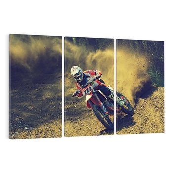Obraz na płótnie 120x80 - Ekscytujące Skoki na Crossowym Motocyklu - cross, motocykl