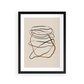 Plakat w ramie 30x40 - Bezczasowe Kontury - abstrakcyjne linie, zaplątane - rama czarna