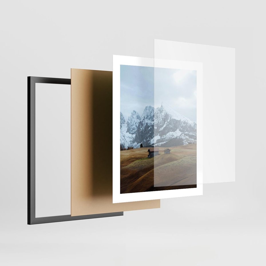 Plakat w ramie 40x50 - Odkryj Ich Urok - góry, skandynawia - rama czarna