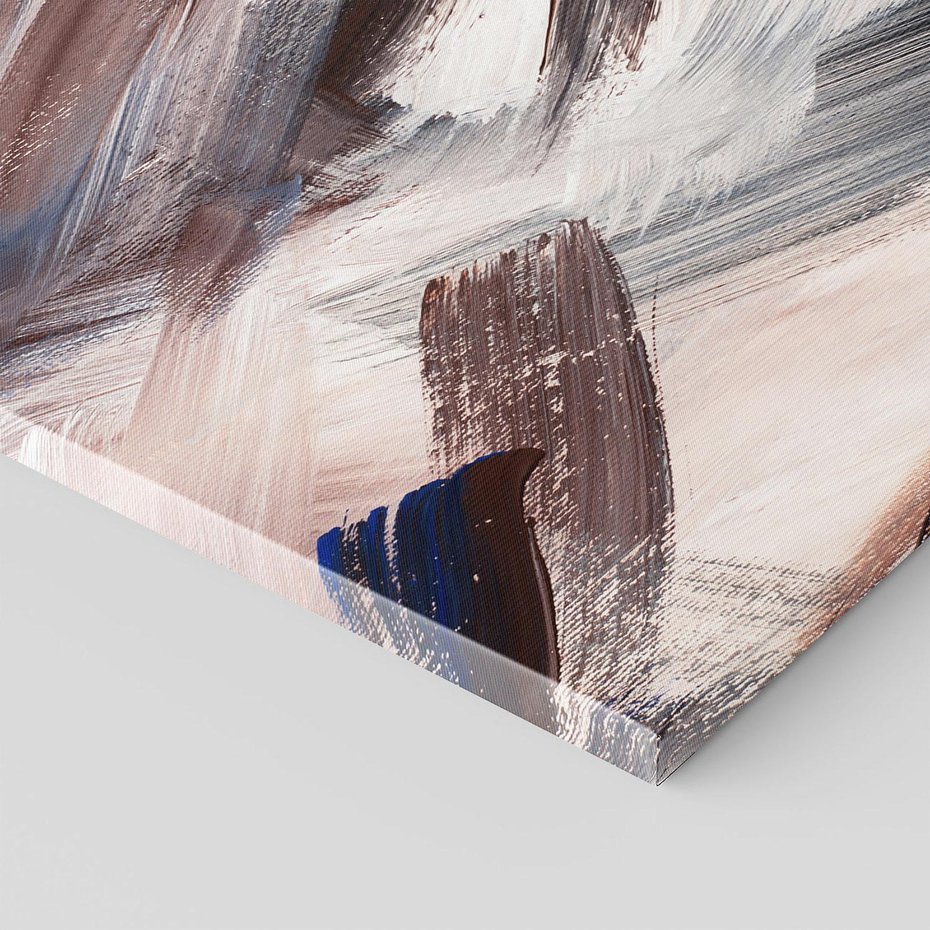 Obraz na płótnie 70x70 - Eksploracja Dramaturgii - abstrakcyjny chaos, chatyczne maźnięcia pędzla