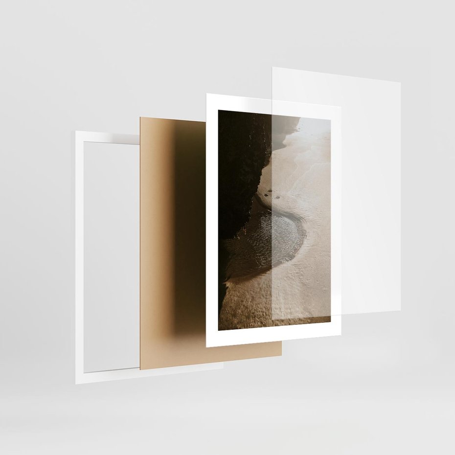 Plakat w ramie 30x40 - Relaksujący Raj - plaża, morze - rama biała