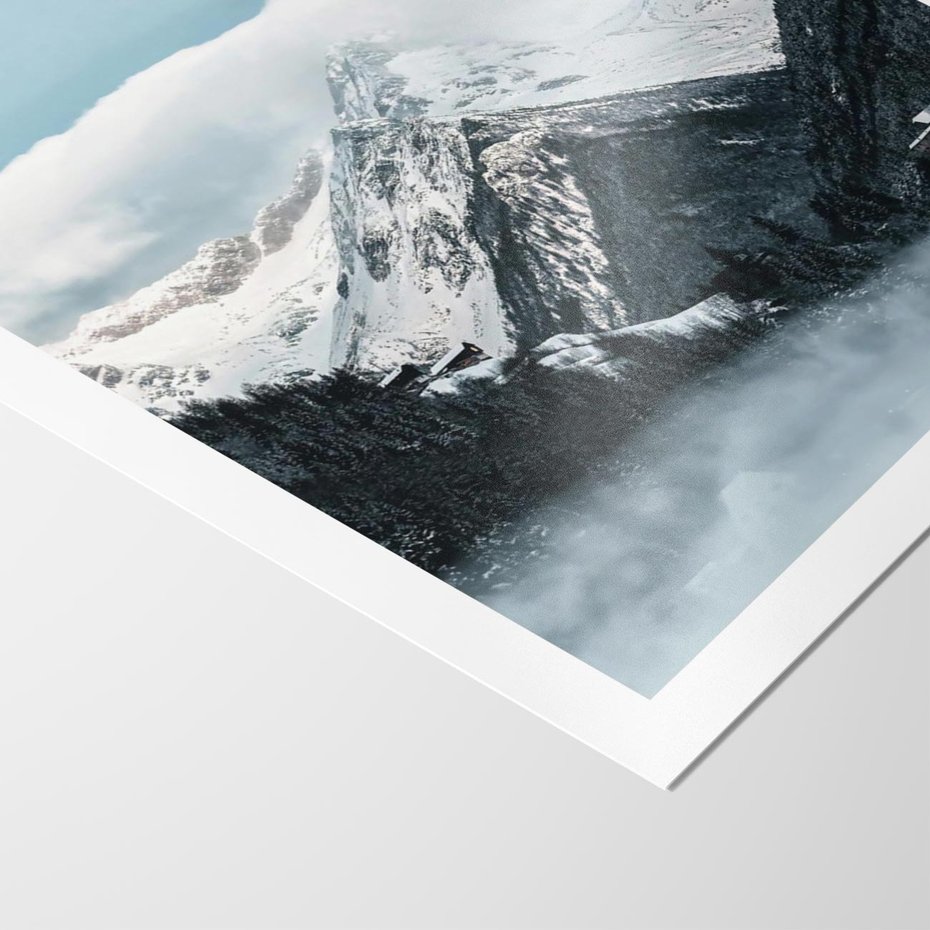 Plakat bez ramy 21x30 - Magia Zimy w Górach - góry, śnieg