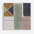 Obraz w ramie 80x80 - Sztuka Abstrakcji - geometryczne kształty, kolorowe prostokąty - rama biała