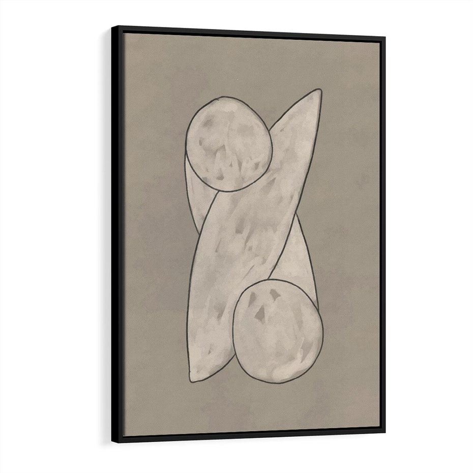 Obraz w ramie 50x70 - Zaklęte Anomalie - nowoczesna geometryczna sztuka, loftowe wnętrze - rama czarna