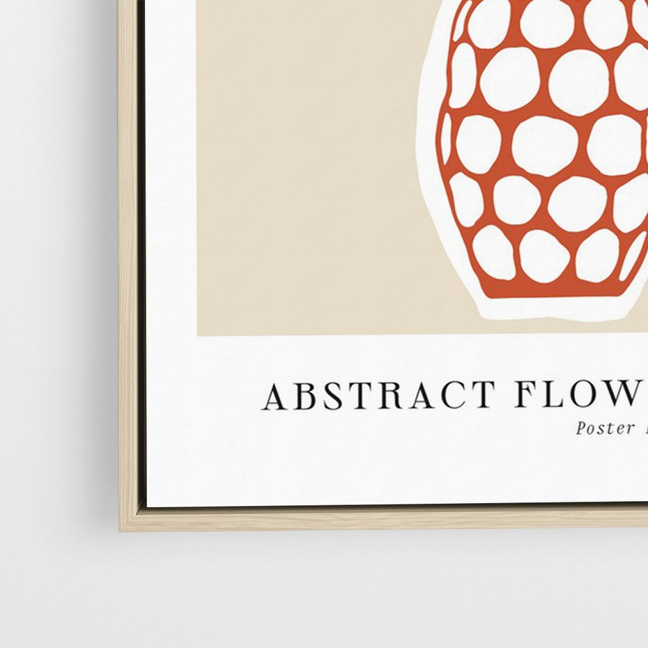 Obraz w ramie 80x120 - Kwiatowa Kreatywność - tropikalny liść w wazonie, typografia - rama drewno