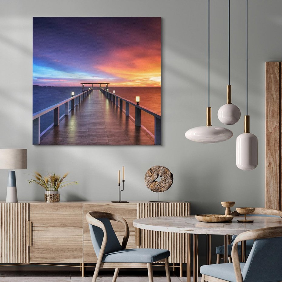 Obraz na płótnie 40x40 - Bangkok nad Wodą: Urok Tajlandii - Bangkok, morze