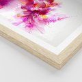 Plakat w ramie 30x40 - Kwiaty abstrakcji - abstrakcja, kwiaty - rama drewno