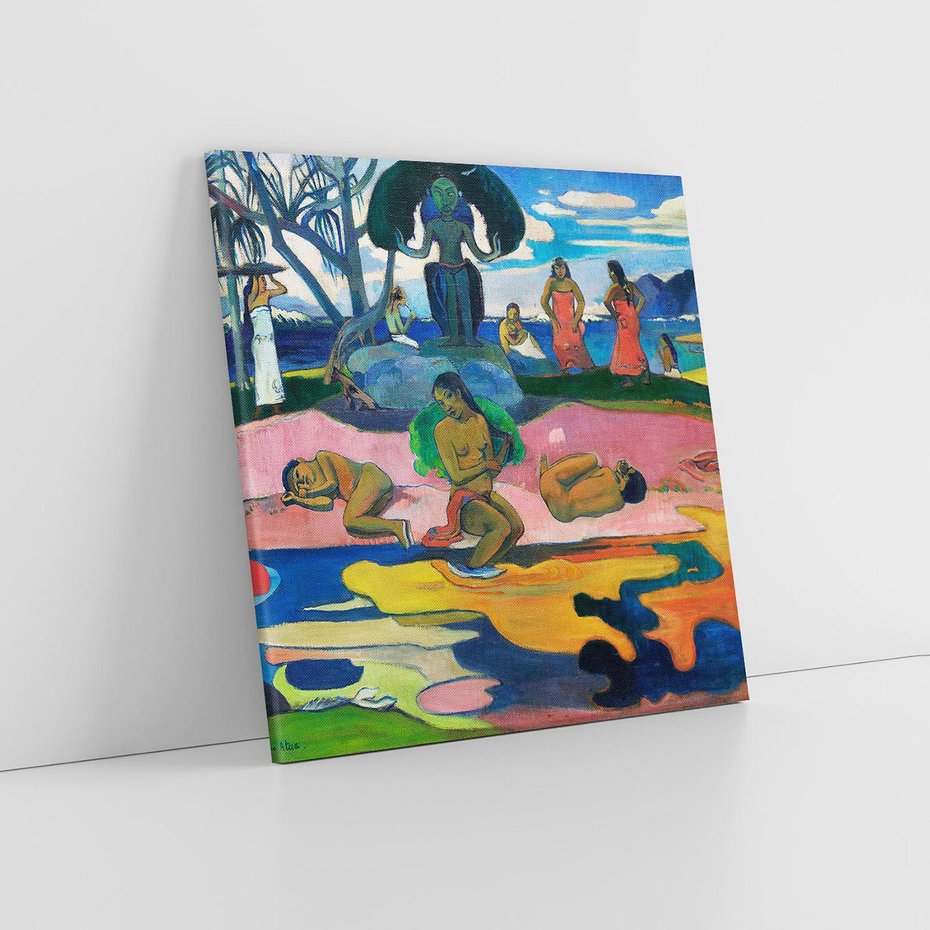 Obraz na płótnie 50x50 - Day of the God 1894, Paul Gauguin - Reprodukcja - reprodukcja, obraz na płótnie