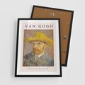 Plakat w ramie 50x70 - Autoportret van Gogha - van gogh, autoportret - rama czarna