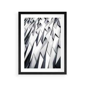 Plakat w ramie 50x70 - Geometryczna Nowoczesność - nowoczesna architektura, gemetryszne formy - rama czarna