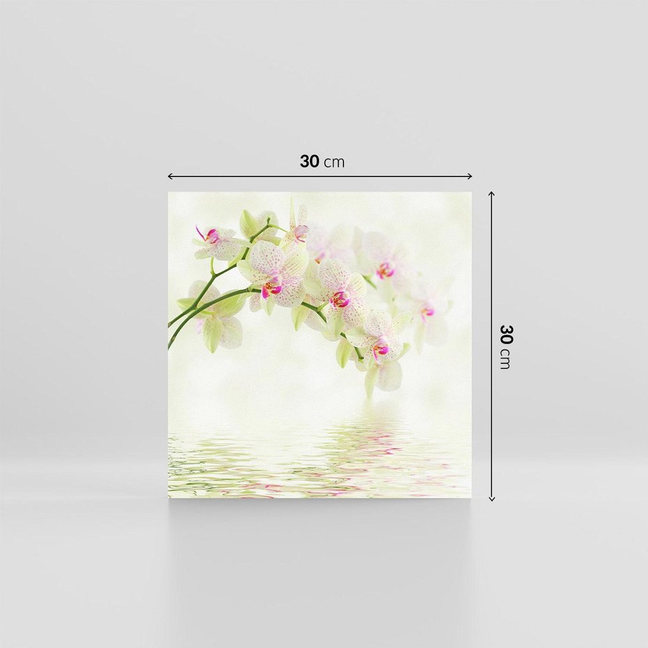 Obraz na płótnie 30x30 - Orchidea w Spa - orchidea, kwiaty