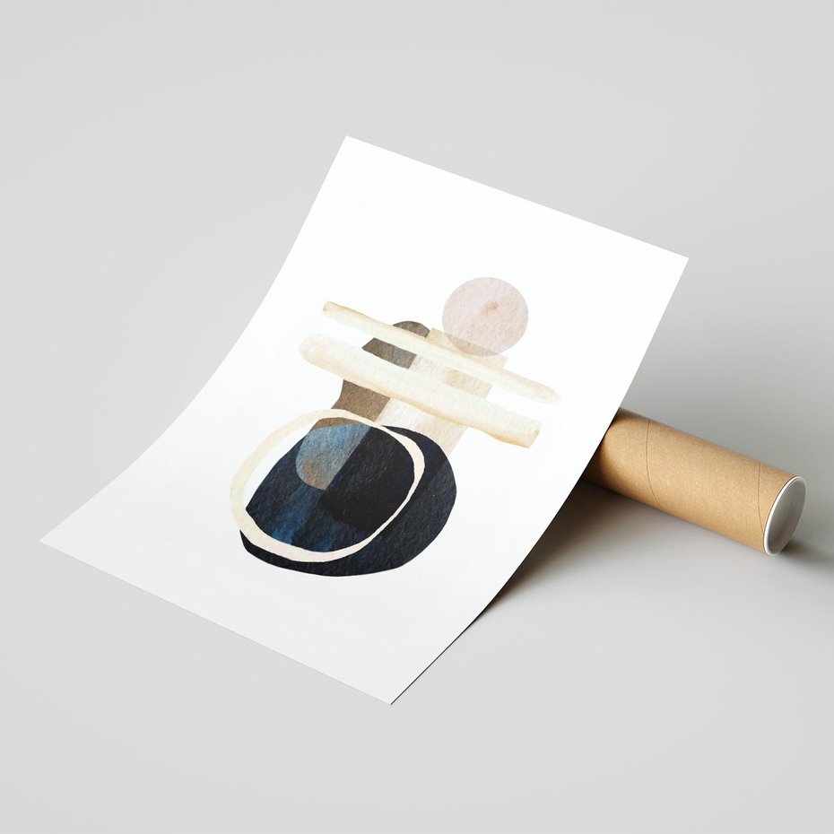 Plakat bez ramy 50x70 - Wibracje Natury - abstrakcja, akwarelowe plamy