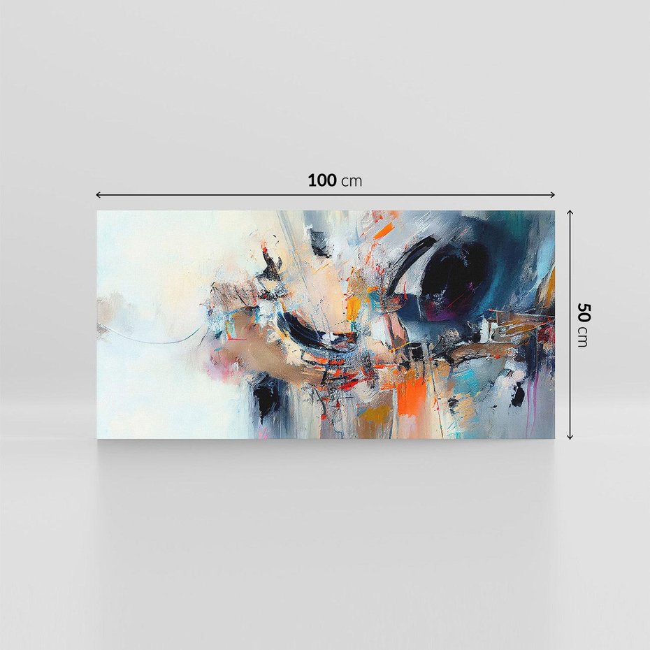 Obraz na płótnie 100x50 - Kontrapunkty zatajonych uczuć - dynamiczna abstrakcja, bałagan na płótnie