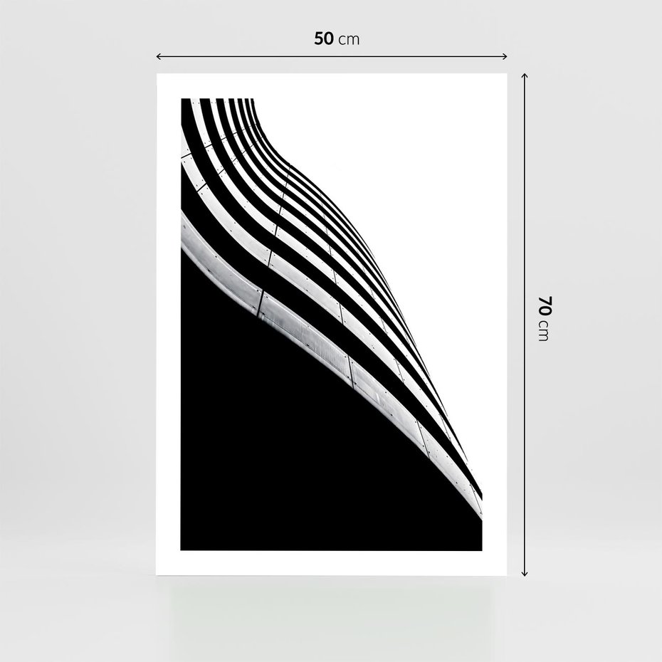 Plakat bez ramy 50x70 - Architektoniczna Fala - architektura, falowany budynek