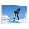 Obraz na płótnie 70x50 - Snowboard na zimowych zboczach - snowboard, zima