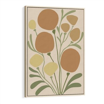 Obraz w ramie 80x120 - Uspokojenie Wśród Roślin - nowoczesny plakat, roślinność - rama drewno