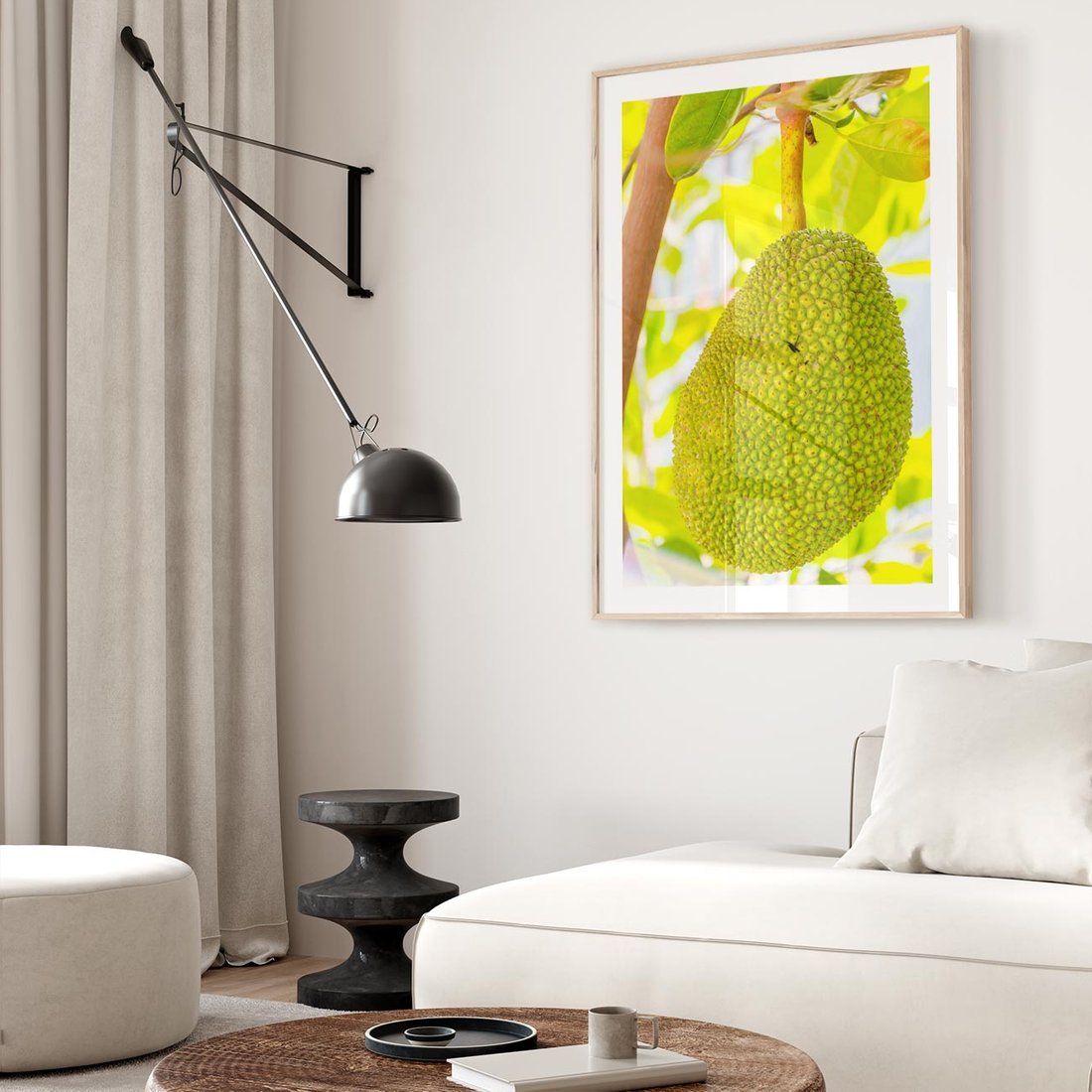 Plakat w ramie 40x50 - Tropikalny raj nad morzem - tropikalny, owoc - rama drewno