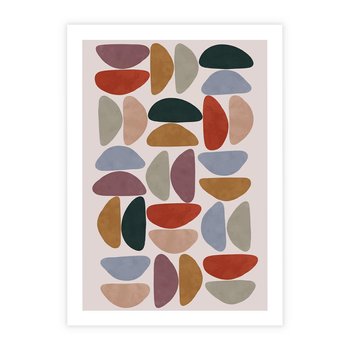 Plakat bez ramy 40x50 - Kolorowe Echo Boho - abstrakcyjny obraz, geometryczna kompozycja