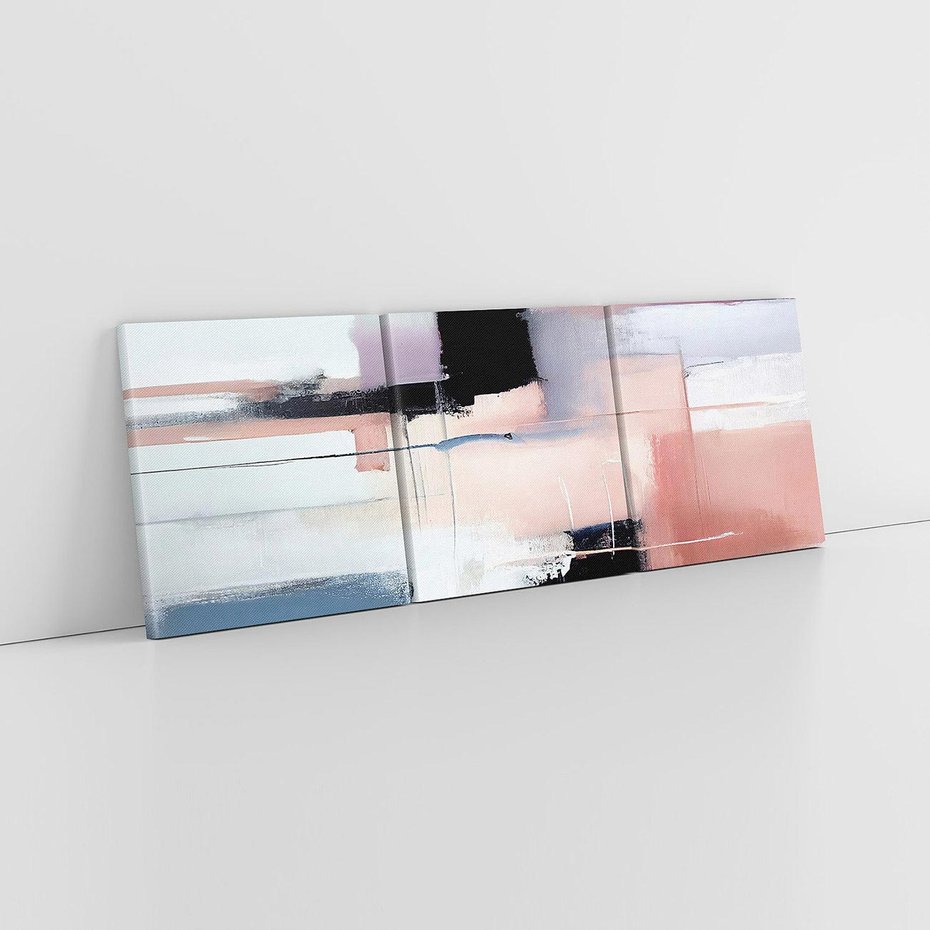 Obraz na płótnie 150x50 - Zamglone Kierunki - abstrakcja, obraz olejny