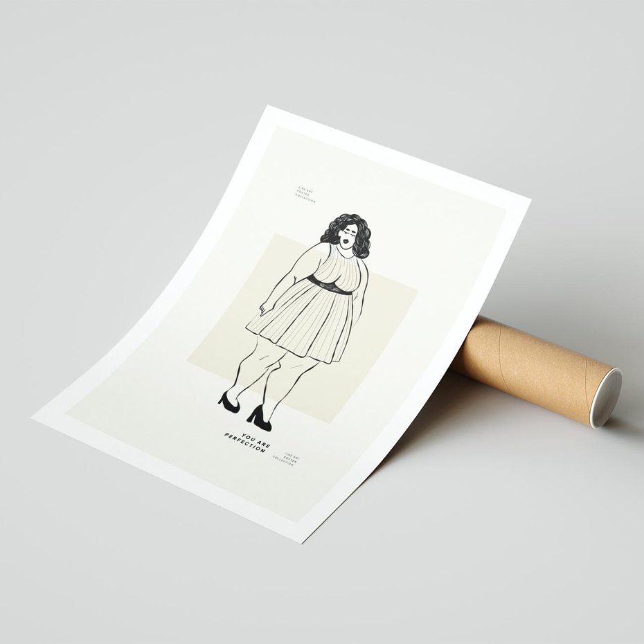 Plakat bez ramy 50x70 - Ekspresja Wewnętrznych Emocji - kobieta, samoakceptacja