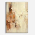 Obraz w ramie 50x70 - Odbicie utraconych barw - abstrakcja, tekstury farb - rama biała