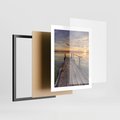 Plakat w ramie 40x50 - Zachód Słońca na Pomostcie - zachód, słońca - rama czarna
