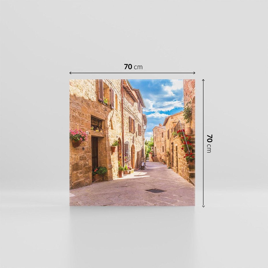 Obraz na płótnie 70x70 - Malownicze zakątki miasta - uliczka, miasto
