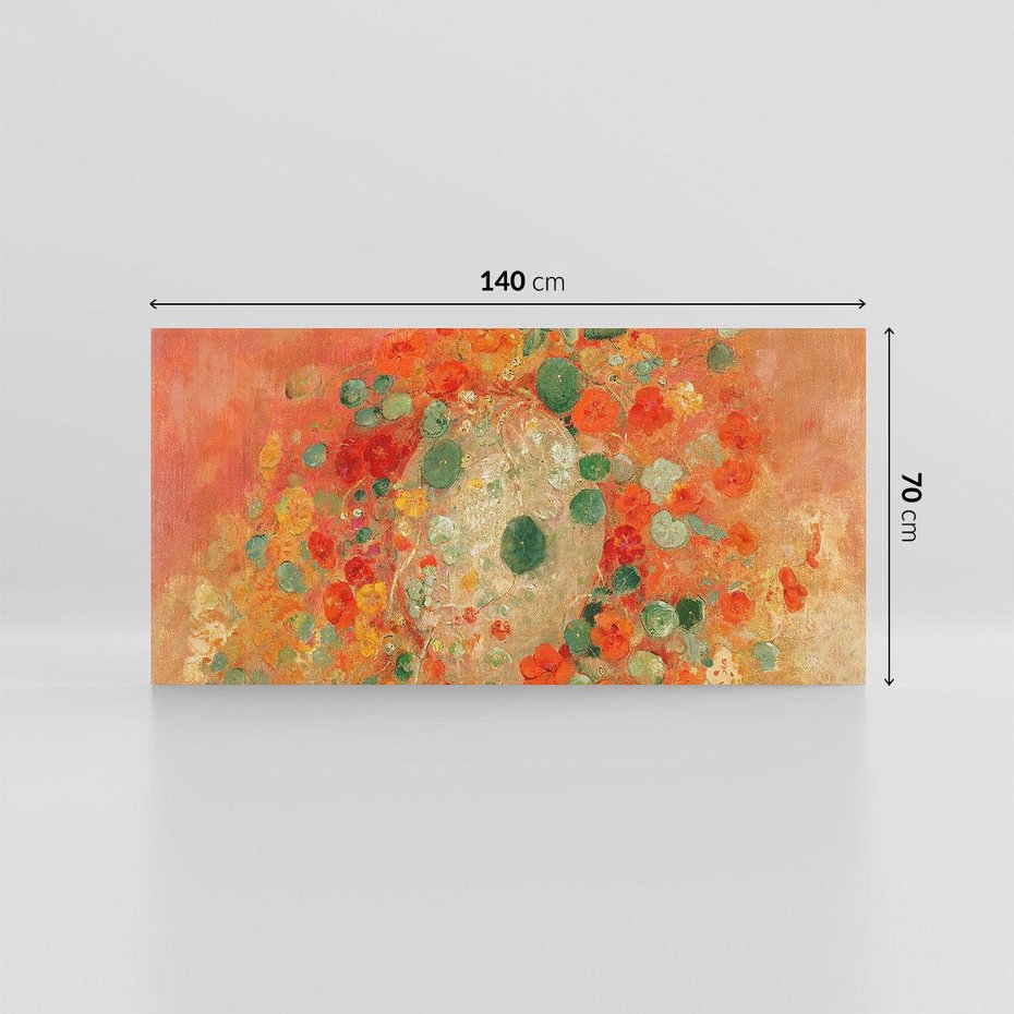 Obraz na płótnie 140x70 - "Nasturcje" (1905) Odilon Redon - Reprodukcja - reprodukcja, obraz na płótnie