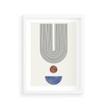 Plakat w ramie 30x40 - Rozplątane Wibracje - nowoczesny plakat, styl midcentury - rama biała