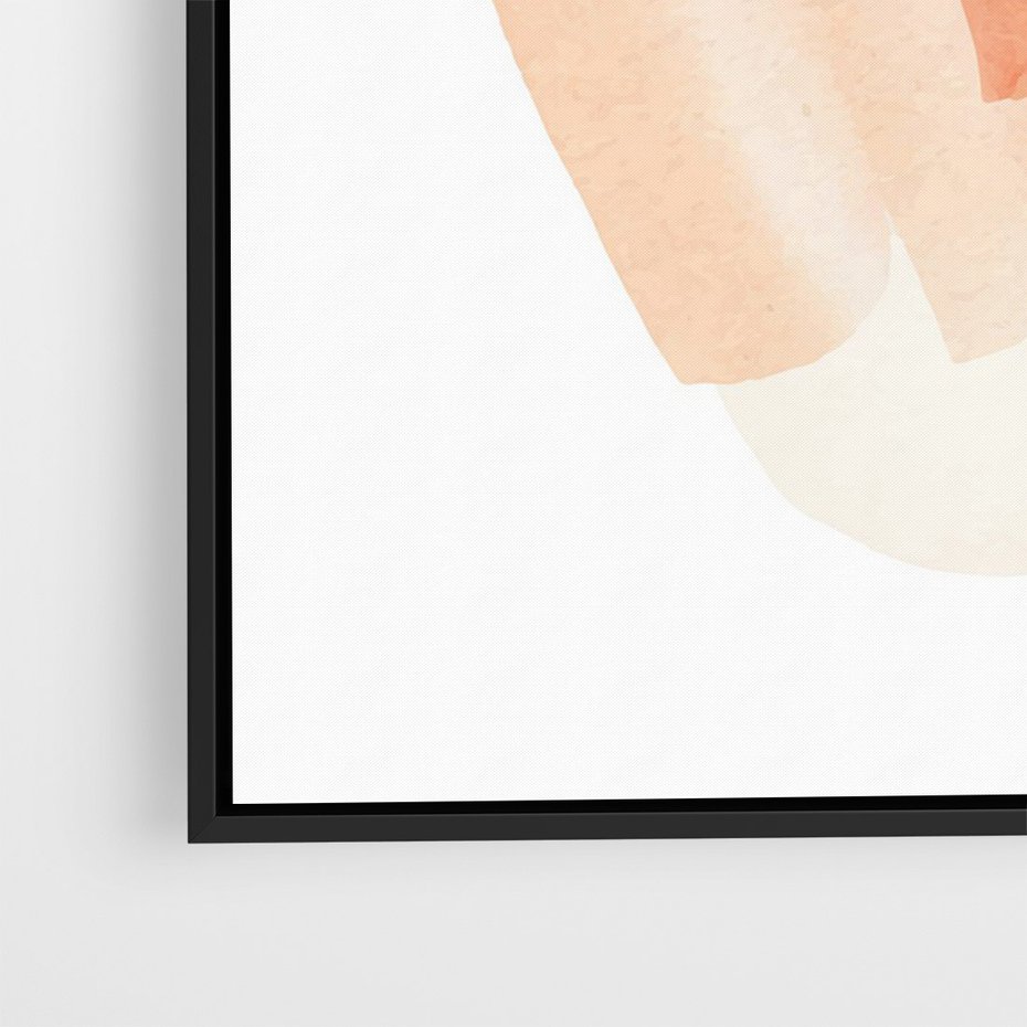 Obraz w ramie 50x70 - Rozbijające Plamy - abstrakcyjne akwarelowe plamy, minimalizm - rama czarna