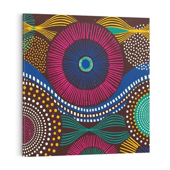 Obraz na płótnie 70x70 - Energia Wzorców - enticzne wzory, kształty