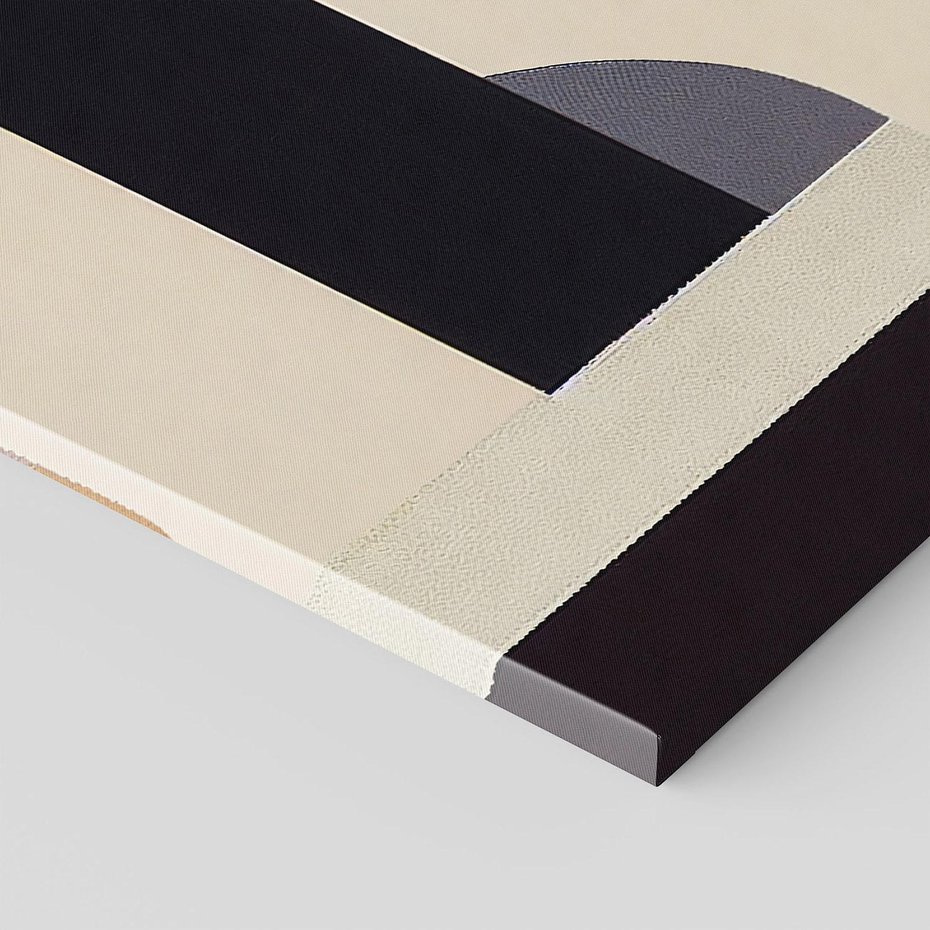 Obraz na płótnie 60x60 - Nowoczesne Brązy - geometryszne pasy, nowoczesny styl