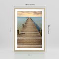 Plakat w ramie 50x70 - Pomost ku morzu - pomost, morze - rama drewno