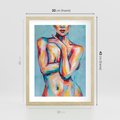 Plakat w ramie 30x40 - Nagie Natchnienie - obraz olejny, naga kobieta - rama drewno