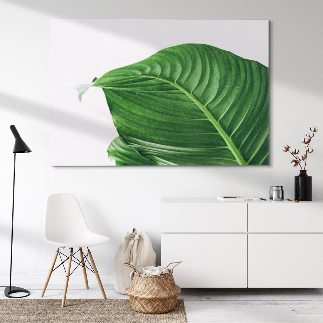 Obraz na płótnie 120x80 - Zielone liście monstery - liście, monstera