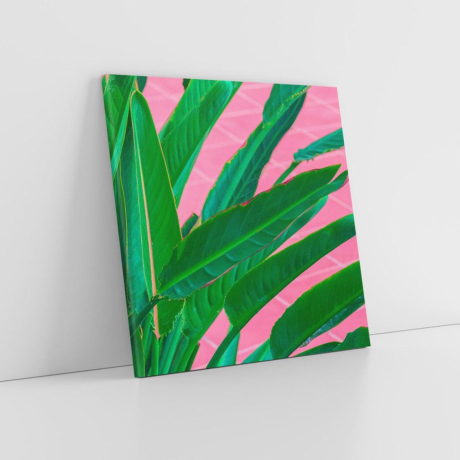 Obraz na płótnie 60x60 - Odezwij się do przeszłości - liście, retro