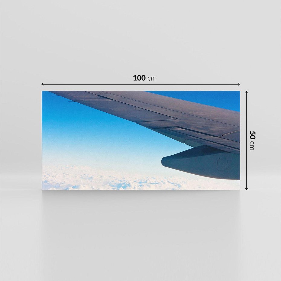 Obraz na płótnie 100x50 - Samolot ku Księżycowi - samolot, ksieżyc