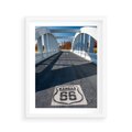 Plakat w ramie 40x50 - Kansas i Route 66 - Kansas, route 66 - rama biała