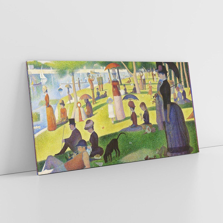 Obraz na płótnie 100x50 - "Niedziela na La Grande Jatte" (1884) Georges Seurat - Reprodukcja - reprodukcja, obraz na płótnie