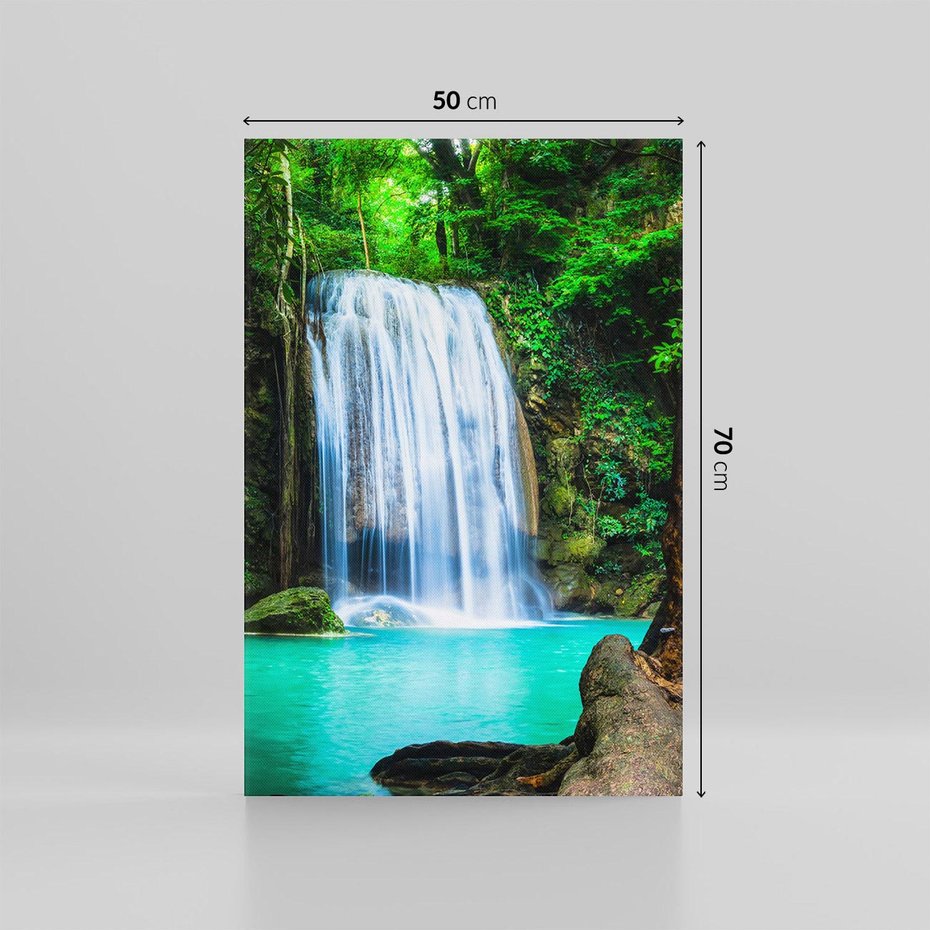 Obraz na płótnie 50x70 - : Moc Natury - wodospad, rzeka