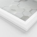 Plakat w ramie 30x40 - Przestrzenne Zabawy - geometryczne, 3D - rama biała
