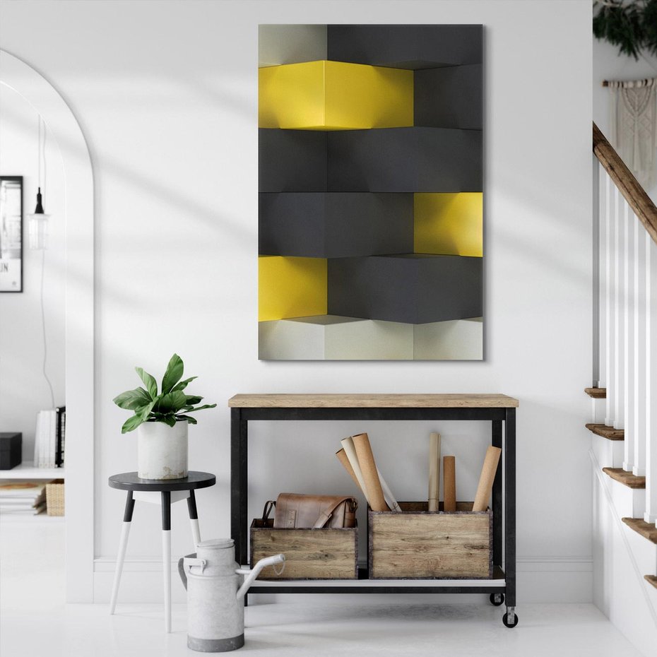 Obraz na płótnie 70x100 - Gry kolorów - abstrakcja, 3d