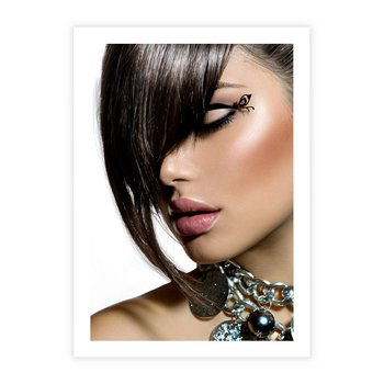 Plakat bez ramy 30x40 - Kobieca Fryzura w Ruchu - fryzura, kobieta