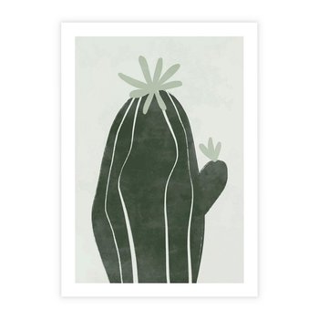 Plakat bez ramy 50x70 - Zieleń Inspirującego Życia - zielony plakat, minimalizm